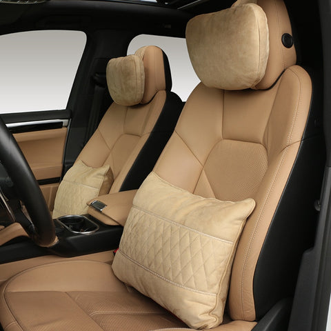 Car Headrest Ultra Soft Suede Pillow