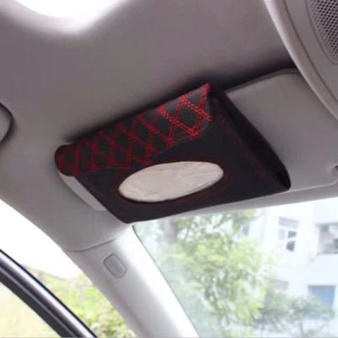 Car sunshade PU leather tissue box